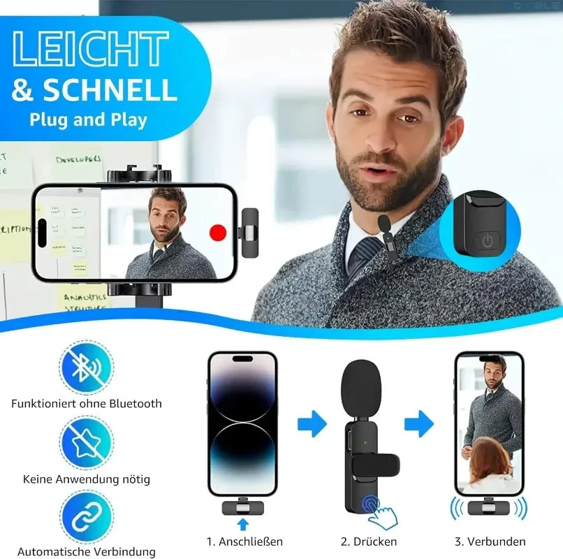 Wireless Lavalier Microphone USB-C