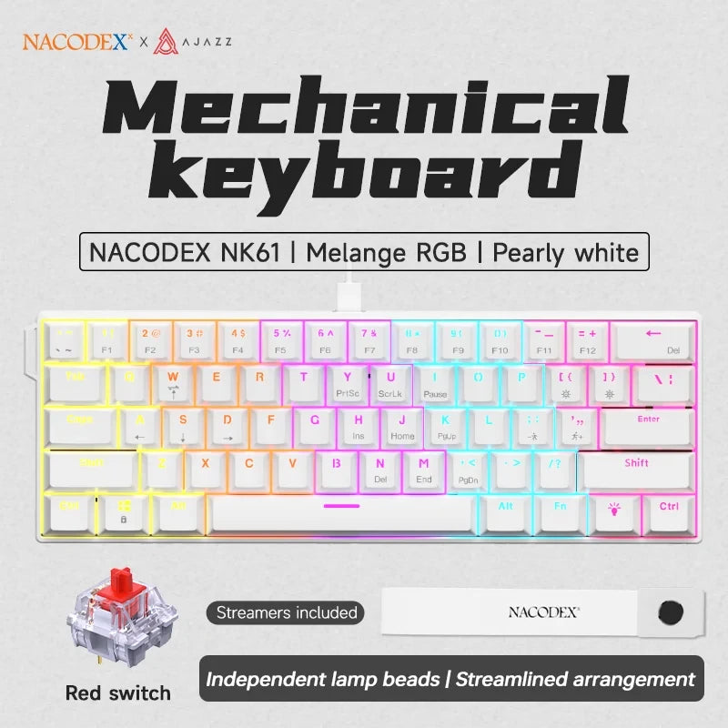 AJAZZ Compact Wired Mechanical Gaming Keyboard