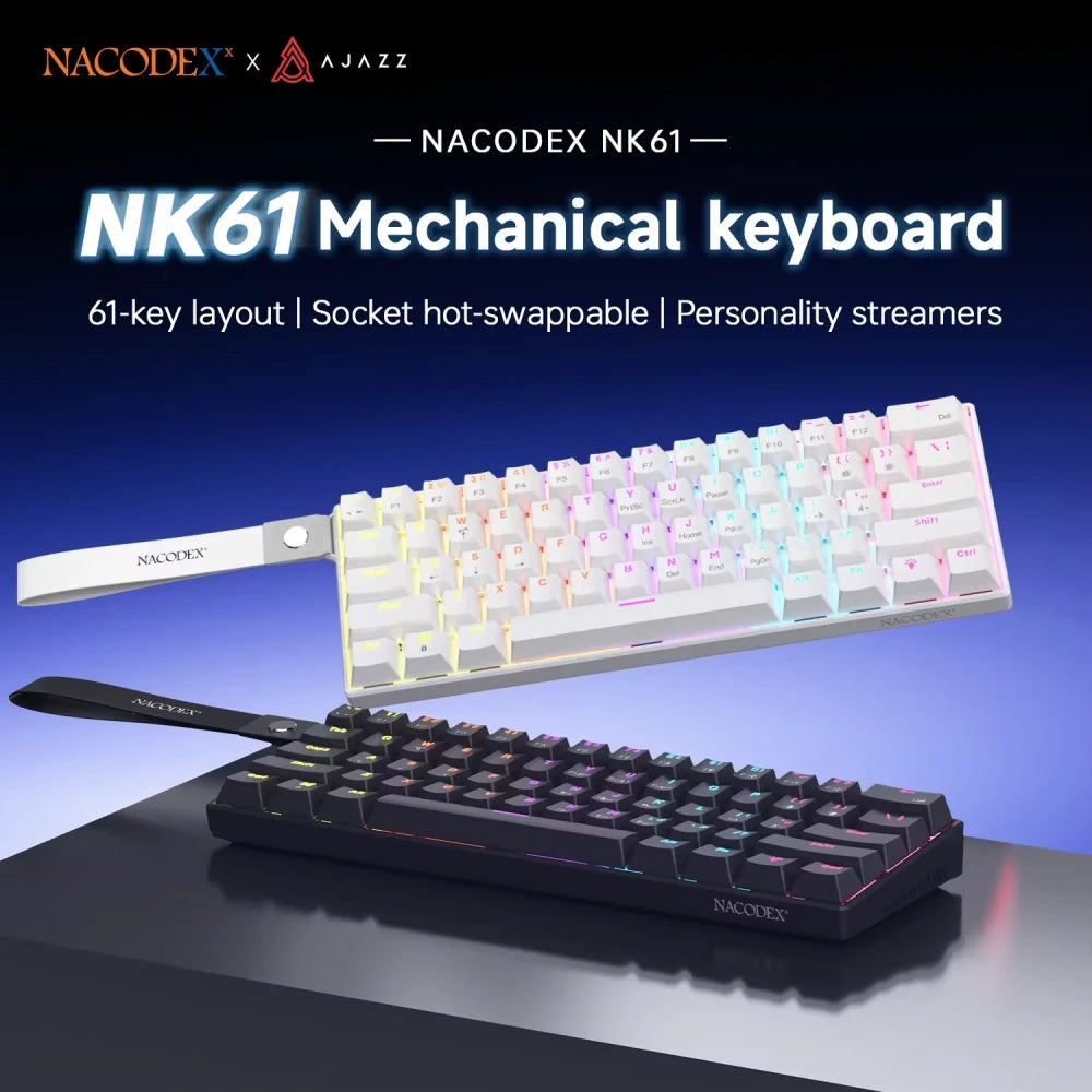 AJAZZ Compact Wired Mechanical Gaming Keyboard