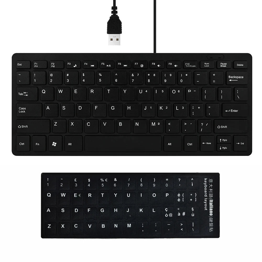 Ultra-Thin Compact Wired Keyboard