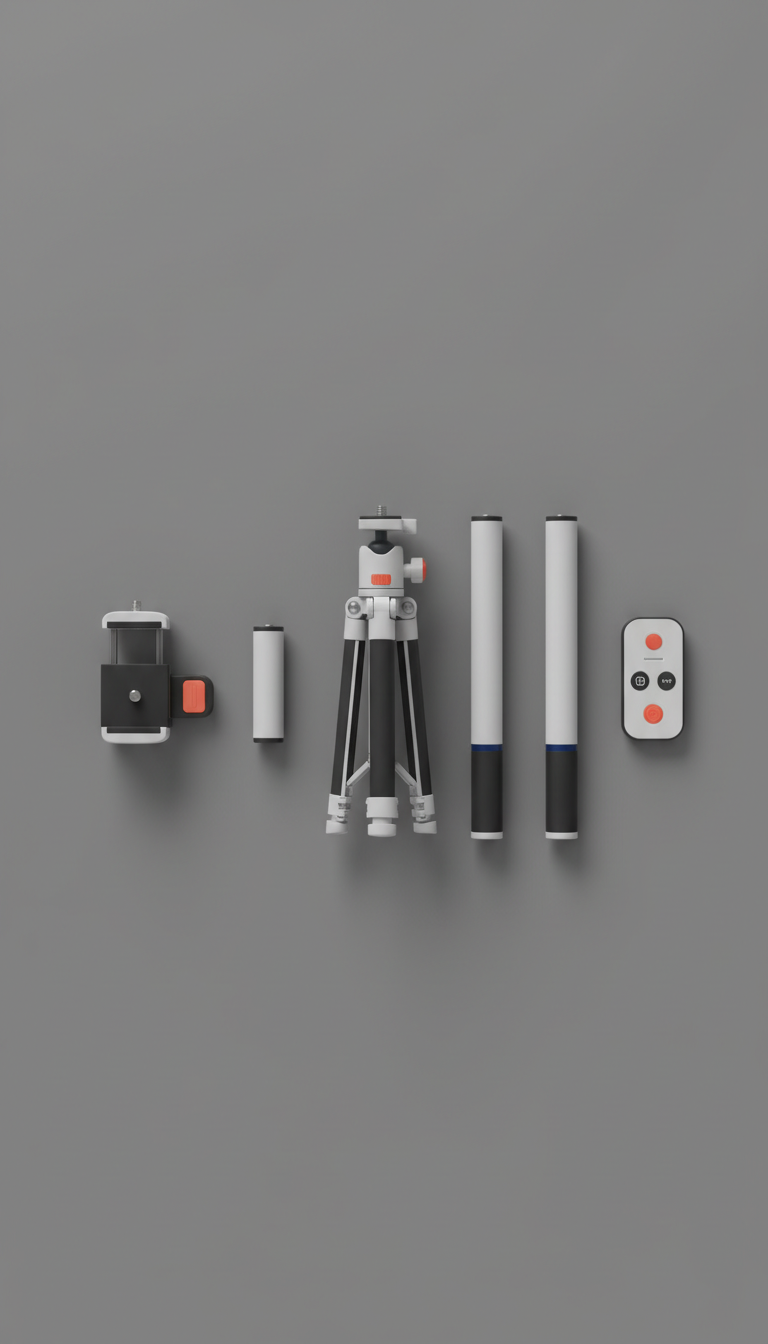 Selfie Stick Telescopic Travel Handheld Tripod Portable Phone Stand [700mm] Bluetooth Remote Extendable Phone Tripod